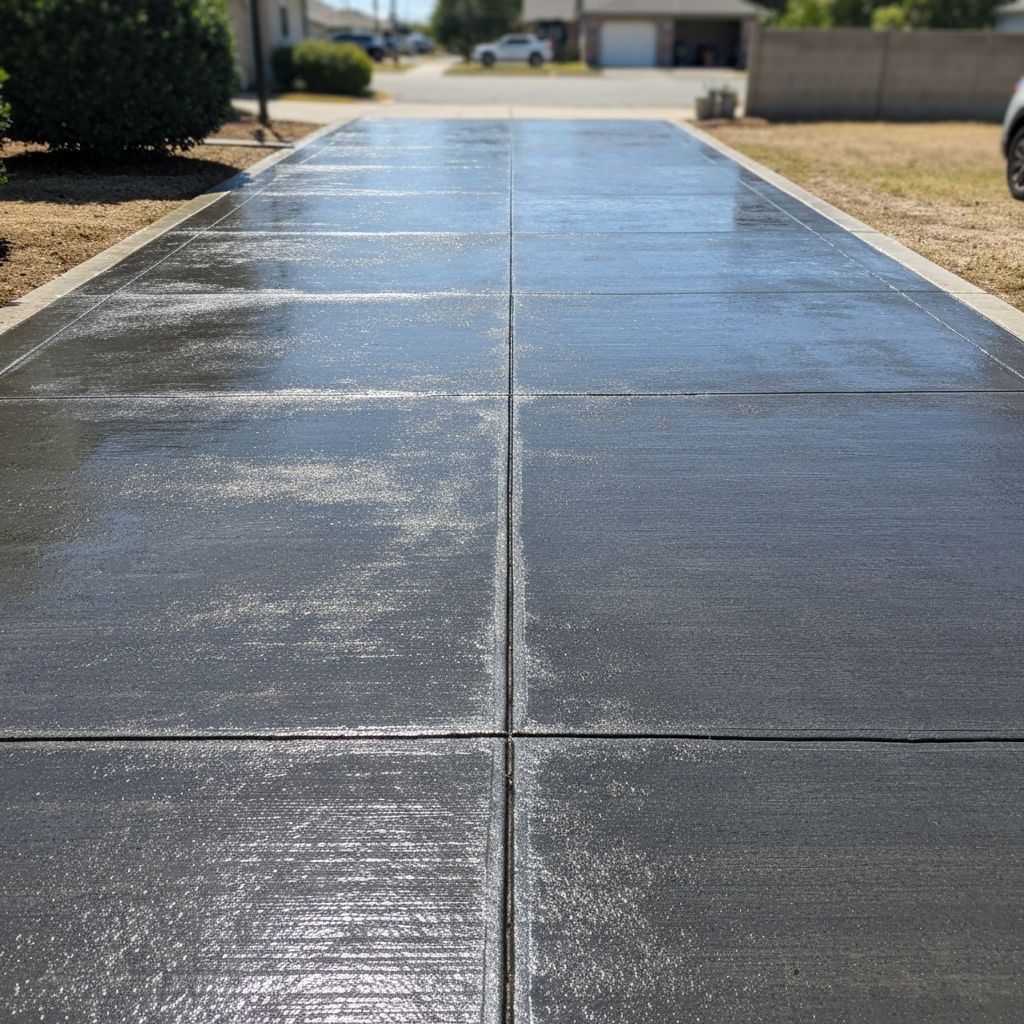 Driveway after cleaning