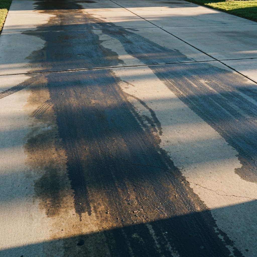 Driveway before cleaning