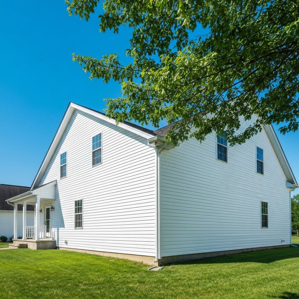 Vinyl siding after cleaning